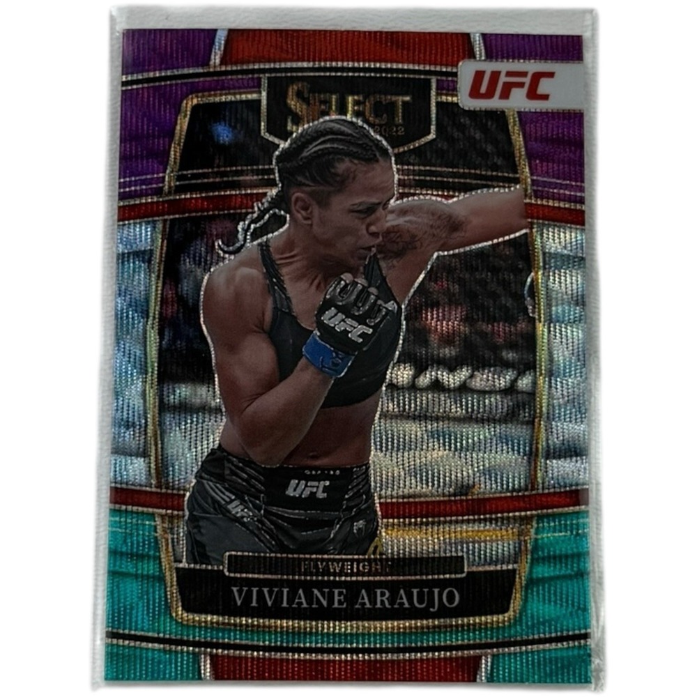 2022 Panini Select UFCβ Viviane Araujo Purple & Green Prizm Concourse No. 60